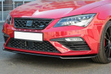 Maxton Design Spoiler předního nárazníku Seat Leon Mk3 Cupra Facelift V.2 - černý lesklý lak