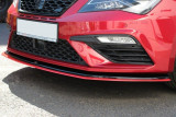 Maxton Design Spoiler předního nárazníku Seat Leon Mk3 Cupra Facelift V.3 - černý lesklý lak