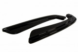 Maxton Design Boční lišty zadního nárazníku (2 jednoduché koncovky výfuku) BMW 5 F11 M-Paket - černý lesklý lak