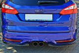 Maxton Design Boční lišty zadního nárazníku Ford Focus ST Mk3 Combi - černý lesklý lak