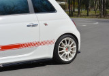 Maxton Design Boční lišty zadního nárazníku Fiat 500 Abarth - texturovaný plast