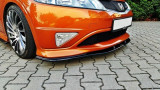 Maxton Design Spoiler předního nárazníku Honda Civic FN2 (Mk8) Type-R/S - černý lesklý lak