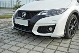 Maxton Design Spoiler předního nárazníku Honda Civic FK2 (Mk9) Facelift - černý lesklý lak