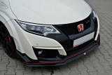 Maxton Design Spoiler předního nárazníku Honda Civic FK2 (Mk9) Type R V.2 - černý lesklý lak