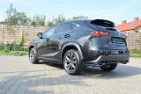 Maxton Design Boční lišty zadního nárazníku Lexus NX Mk1 - černý lesklý lak