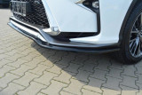 Maxton Design Spoiler předního nárazníku Lexus RX Mk4 F-Sport - černý lesklý lak