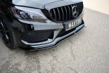 Maxton Design Spoiler předního nárazníku Mercedes C43 AMG W205 - černý lesklý lak
