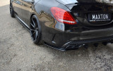 Maxton Design Boční lišty zadního nárazníku Mercedes C43 AMG W205 - černý lesklý lak