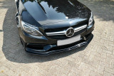 Maxton Design Spoiler předního nárazníku Mercedes C63 AMG W205 Combi - černý lesklý lak