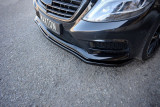 Maxton Design Spoiler předního nárazníku Mercedes S AMG-Line (W222) - černý lesklý lak