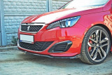 Maxton Design Spoiler předního nárazníku Peugeot 308 GTI Mk2 V.1 - texturovaný plast