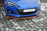 Maxton Design Spoiler předního nárazníku Subaru BRZ Facelift V.4 - karbon + červená