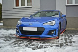 Maxton Design Spoiler předního nárazníku Subaru BRZ Facelift V.5 - texturovaný plast + červená