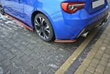 Maxton Design Boční lišty zadního nárazníku Subaru BRZ Facelift V.2 - karbon + červená