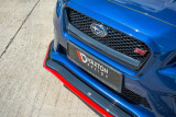 Maxton Design Spoiler předního nárazníku Subaru WRX STI V.3 - texturovaný plast + červená