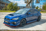 Maxton Design Spoiler předního nárazníku Subaru WRX STI V.3 - texturovaný plast + červená