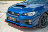 Maxton Design Spoiler předního nárazníku Subaru WRX STI V.4 - texturovaný plast + červená