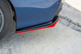 Maxton Design Boční lišty zadního nárazníku Subaru WRX STI V.2 - texturovaný plast + červená