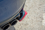 Maxton Design Boční lišty zadního nárazníku Subaru WRX STI V.2 - černý lesklý lak + červená