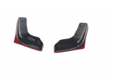 Maxton Design Boční lišty zadního nárazníku Subaru WRX STI V.2 - černý lesklý lak + červená