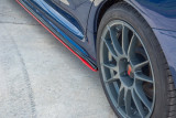 Maxton Design Prahové lišty Subaru WRX STI V.2 - černý lesklý lak + červená