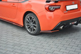 Maxton Design Boční lišty zadního nárazníku Toyota GT86 Facelift V.2 - černý lesklý lak + červená