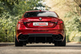 Klapkový catback (Pipe-back) výfuk Alfa Romeo Giulia Quadrifoglio 2.9 Bi-Turbo Milltek Sport - leštěné koncovky