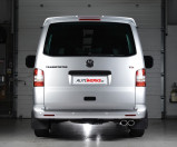Catback výfuk VW Transporter / Caravelle T5 LWB 1.9 TDI / 2.0 TDI / 2.5 TDI Milltek Sport - s rezonátorem / leštěné koncovky