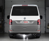 Catback výfuk VW Transporter / Caravelle T6 SWB 2.0 BiTDI Milltek Sport - bez rezonátoru / leštěné koncovky