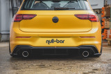 Maxton Design Spoiler zadního nárazníku s koncovkami výfuku (vzhled GTI) VW Golf VIII - černý lesklý lak