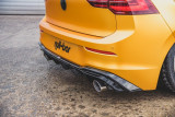 Maxton Design Spoiler zadního nárazníku s koncovkami výfuku (vzhled GTI) VW Golf VIII - karbon