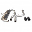 Catback výfuk (76mm) Ford Focus MK2 ST225 Scorpion Exhaust - Bez rezonátoru / černé koncovky