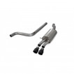 GPF-back výfuk VW Polo GTi (AW) 2.0 TSI Scorpion Exhaust - Bez rezonátoru / černé koncovky
