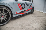 Maxton Design Prahové lišty Racing s křidélky Ford Fiesta ST Mk8 - matná červeno-černá