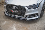 Maxton Design Spoiler předního nárazníku Audi S3 8V Sedan Facelift V.3 - texturovaný plast