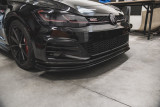 Maxton Design Spoiler předního nárazníku VW Golf Mk7 GTI TCR - texturovaný plast