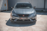 Maxton Design Spoiler předního nárazníku Seat Leon (5F) Cupra Facelift V.7 - černý lesklý lak