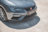 Maxton Design Spoiler předního nárazníku Seat Leon (5F) Cupra Facelift V.4 - černý lesklý lak