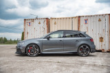 Maxton Design Zesílené prahové lišty Racing s křidélky Audi RS3 (8V) Sportback - matná červeno-černá