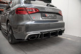 Maxton Design Zesílený zadní difuzor Racing Audi RS3 (8V) Sportback V.2 - černá