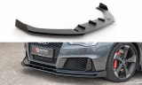 Maxton Design Zesílený spoiler předního nárazníku Racing s křidélky Audi RS3 (8V) Sportback - matná černá