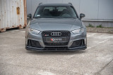 Maxton Design Zesílený spoiler předního nárazníku Racing s křidélky Audi RS3 (8V) Sportback - lesklá červeno-černá