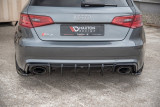 Maxton Design Boční lišty zadního nárazníku Audi RS3 (8V) Sportback V.2 - černý lesklý lak