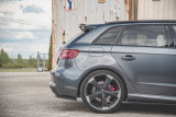 Maxton Design Boční lišty zadního nárazníku Audi RS3 (8V) Sportback V.1 - černý lesklý lak