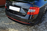 Maxton Design Lišta zadního nárazníku Škoda Octavia III RS Liftback/Combi - černý lesklý lak