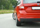 Maxton Design Boční lišty zadního nárazníku Škoda Rapid - karbon