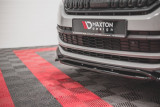 Maxton Design Spoiler předního nárazníku Škoda Kodiaq Sportline/RS - černý lesklý lak
