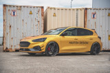 Maxton Design Zesílené prahové lišty Racing s křidélky Ford Focus Mk4 ST - lesklá černá