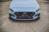 Maxton Design Zesílený spoiler předního nárazníku Racing s křidélky Hyundai I30N - matná černá