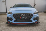 Maxton Design Zesílený spoiler předního nárazníku Racing s křidélky Hyundai I30N - matná černá